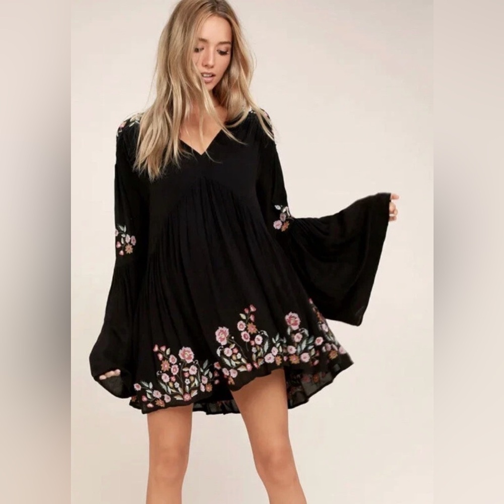 Free People Embroidered Floral Dress